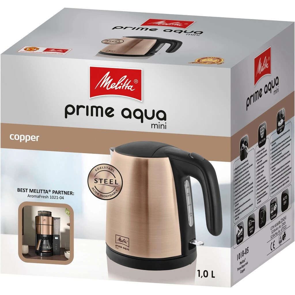 Melitta Wasserkocher »Prime Aqua Mini Metallic 1018-05«, 1 L, 2200 W, Kupfer – Bild 5