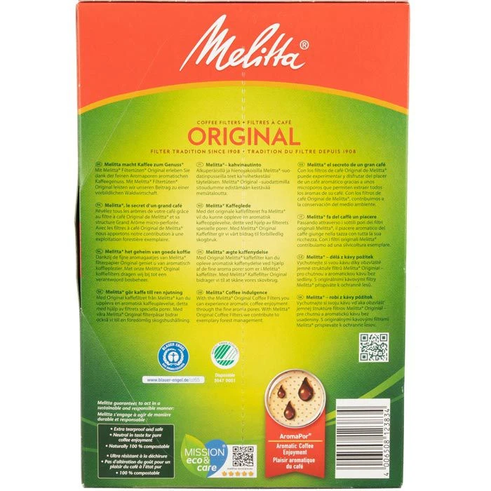 Melitta Filtertüten Original 1x6, Größe 6, Braun, 40 Stück – Bild 4