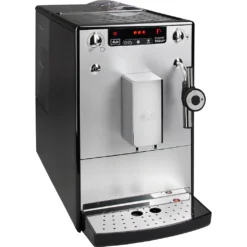 Melitta Kaffeevollautomat »Solo® & Perfect Milk E957-203, Silber/schwarz«, Café Crème&Espresso Per One Touch, Milchsch&heiße Milch Per Drehregler