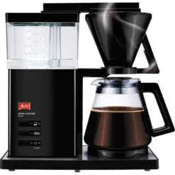 Melitta Filterkaffeemaschine »Aroma Signature Deluxe "Black" 100703«, 1,2 L Kaffeekanne, Papierfilter, 1x4