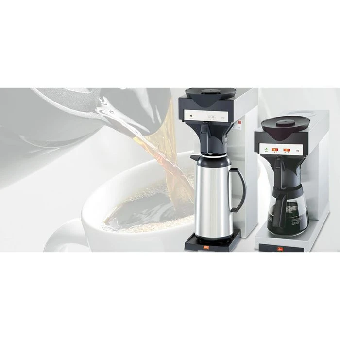 Melitta Kaffeemaschine M 170 M, 20348, Mit Glaskanne, 14 Tassen, Silber-schwarz – Bild 2