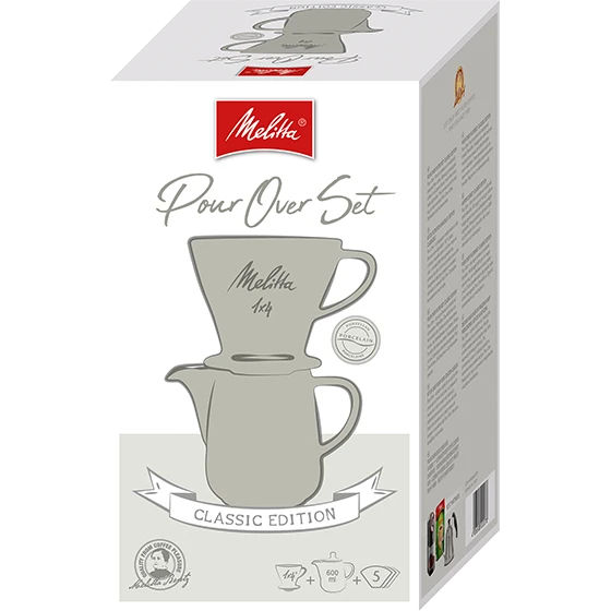 Melitta Kaffeefilter Aus Porzellan 1x4® & Porzellankanne 0,6L Grau – Bild 2